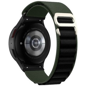 Resim Spor Alp Döngü Samsung Galaxy Uyumlu Izle 7/6/5/4 44mm 40mm 5pro 45mm Bant G Naylon Greenblack 09 Watch 6 Classic 47mm 