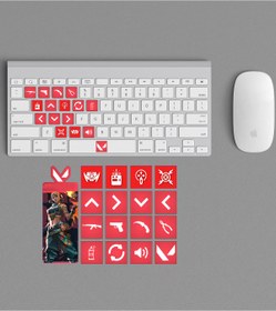 Resim Genel Markalar - Valorant Için Raze Klavye Sticker Seti 