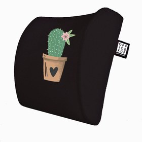 Resim AVANTAJLI 4'LÜ OFİS SETİ: Visco Bel Destek Yastığı & Oturma Minderi & Mousepad & Kupa - Cactus Siyah - EVET 