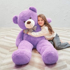 Resim Sole 160 cm Papyonlu Dev Boy Peluş Ayı, Sevgiliye Özel Hediye - % 100 Yerli 
