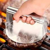 Resim Paslanmaz Çelik Burger Presi - Yapışmaz Biftek, Burger Yapıcı Ergonomik Sap Tasarımı ile Eşit Et Presi için - Izgara, Ev ve Profesyonel Mutfaklar için Uygun, Kolay Temizlenebilir Yüzey, Tüm Sezon Kullanım 