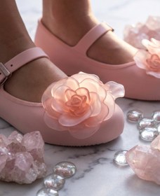 Resim Mini Melissa Soft Ballerina Petals Çiçek Aplikeli Pembe Kız Çocuk Ayakkabısı | 31-35 Numara | Melflex® Vegan | İkonik Kokulu - 3 