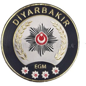 Resim ÇUKUROVA ÜTÜ DİYARBAKIR P o l i s Kol Arması 3D Plastik TPU, Yeni Tip, Cırtlı, Standart Ölçü, 1.sınıf Kalite 