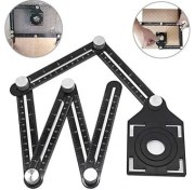 Resim Rox Wood 0071 Alüminyum Çok Fonksiyonlu Delik Şablon Cetveli 