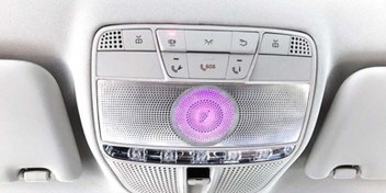 Resim Mercedes W205 C Serisi Uyumlu 3 Renk Tavan Ambiyans Ve Hoparlör Set (2 Hoparlör İçerir) 