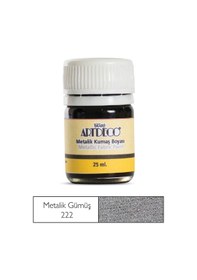 Resim Artdeco Metalik Kumaş Boyası 222 Gümüş 