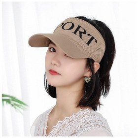 Resim Vizör Şapka Camel Unisex Yazlık Sport Baskılı Güneş Koruyucu Camel 