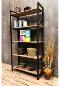 Resim Demo Tanraf Çırağan 5 Raflı Kitaplık 180X90 Cm. Ebat 