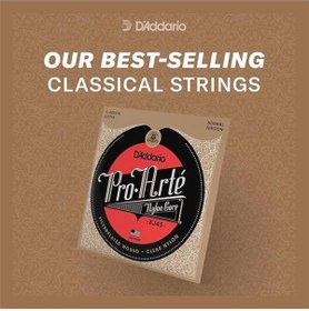 Resim AyrStore D'Addario EJ43 Pro-Arte naylon teller, klasik gitar için, hafif gerilim, 3 set 