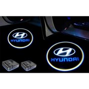 Resim imza direksiyon kılıfı Hyundai Araçlarına Kapı Altı Led Logo Mesafe Sensörlü Yeni Nesil 