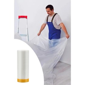Resim Luipa® Boya Badana Eşya Koruma Hışır Örtüsü 180CM x 15 mt Yapışkanlı Hışır Örtü 