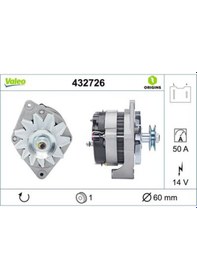 Resim Valeo 12v 50 Amper Renault 12 - Toros Şarj Dinamosu - Alternatör 