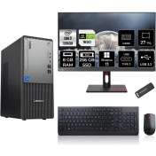 Resim Lenovo Thinkcentre Neo 50T Gen 5 Intel Core I7 13700 8gb 256GB SSD GTX1650/4GB 27" Fhd Monitör Windows 11 Pro Masaüstü Bilgisayar & Per4 USB Bellek 12UB000LTRMNT2381 