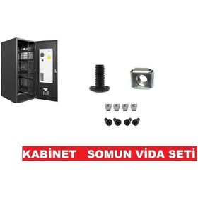 Resim CEKSAN Kabinet M6 Rack Kabin-server Kafes Somun+ Siyah Vida (m6x15) 100 Set 