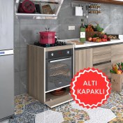 Resim Kenzlife ankastre modülü kabini berilyum crd fırın ocak dolabı kapaklı 