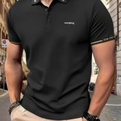 Resim Erkekler için Sevgililer Günü Hediyesi, Rahat Spor Golf Polo Gömlek, Üst, Kırışıklık Olmayan. 