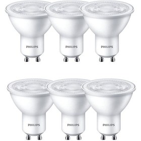 Resim Philips Led Spot 50W Gu10 Beyaz Gün Işığı 4000K 6Lı 