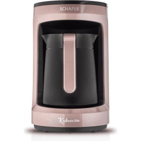 Resim Schafer Kahvecim Elektrikli Otomatik Türk Kahve Makinesi Rose Gold 