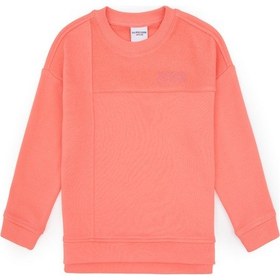 Resim U.S. Polo Assn. Kız Çocuk Neon Pembe Bisiklet Yaka Sweatshirt 50317991-VR105 