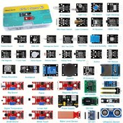 Resim 45in 1 Sensör Modülü Başlangıç Kiti Sensör Modülü Başlangıç Öğrenme Takımı Arduino/MEGA2560 için 37in 1 Sensör Kiti'den Daha İyi 