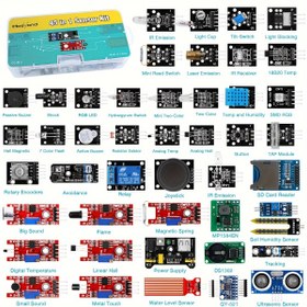 Resim 45in 1 Sensör Modülü Başlangıç Kiti Sensör Modülü Başlangıç Öğrenme Takımı Arduino/MEGA2560 için 37in 1 Sensör Kiti'den Daha İyi 