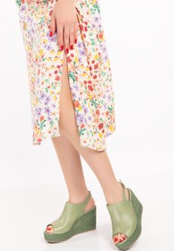 Resim Elile Shoes Hakiki Deri Topuklu Kadın Sandalet 33-34-35-41-42-43-44 Numara 