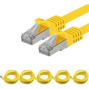 Resim IRENIS 5 Adet CAT7 S/FTP Ethernet (Network, LAN) Kablosu, Sarı, 5 metre 