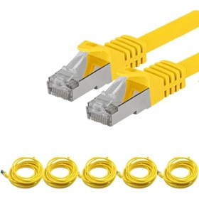 Resim IRENIS 5 Adet CAT7 S/FTP Ethernet (Network, LAN) Kablosu, Sarı, 5 metre 