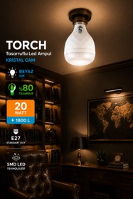Resim ŞANLED 20w Tasarruflu E27 Beyaz Renk Torch Led Ampul-1-2-4-6-8-10 Adet 
