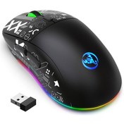 Resim Maiyame Hxsj T90 2.4 G Kablosuz Mekanik Mouse RGB Tasarım Tuş Vuruşu Mouse 