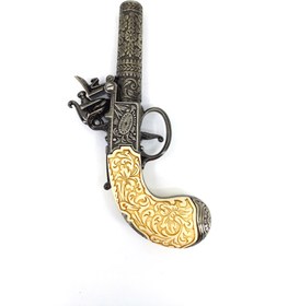 Resim Denix 1795 Londra Çakmaklı Küçük Cep Tabancası Replikası - 19.5 cm 