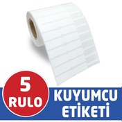 Resim 72 X 10MM Kuyumcu Etiketi - 5 Rulo 6250 Adet 