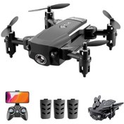 Resim Xindoker Kk8 Mini Katlanabilir Drone 1080p Kamera İle 3 Pil Seti - Uzun Kullanim Suresi, 360 Flip Ve Tek Tuş Kalkış/iniş Özellikli Siyah 