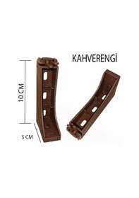 Resim Perdemix Dekoratif Ray Montaj Aparatı Uzun Ayak 10 CM 4 Adet Ceviz 