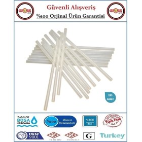 Resim Çubuk Mum Silikon Şeffaf - 7.4X300MM Ince - 10 Adet 