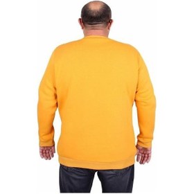 Resim Starbattal Erkek Büyük Beden Sıfır Yaka 3ip Sweat London 24208 Hardal Hardal 