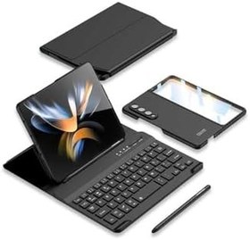 Resim Fogy Galaxy Z Fold 3 ile Uyumlu Standlı Bluetooth Klavyeli Kıpta Keyboard Set 