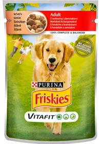 Resim Purina Friskies Sığır Etli ve Patatesli Pouch Konserve Yetişkin Köpek Maması 100 G 
