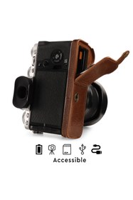 Resim MegaGear Fujifilm X-t4 Hakiki Deri Fotoğraf Makinesi Kılıfı 