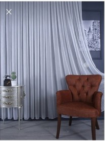 Resim Raporlu, Ütü İstemez 1e3 Kat Sık Pile Kırık Beyaz Tül Perde 