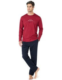 Resim Pierre Cardin Erkek Yeni Sezon Bisiklet Yaka Uzun Kollu Pamuk Pijama Takımı Ch.pc.6.101.c0-bordo-2xl Çok Renkli 