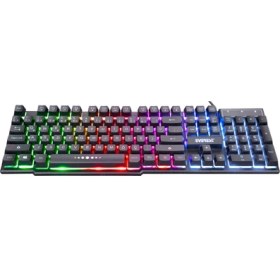 Resim Everest KB-X88 Blast USB RGB Gökkuşağı Aydınlatmalı Q Siyah Oyuncu Klavyesi 
