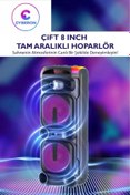 Resim CYBERON RGB Ledli Dahili Mikrofonlu Bluetooth Hoparlör Parti Hoparlörü KTS-1940 