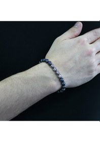 Resim Gümüşhediyeal Hematit Metal Kombinli Kişiye Özel Isim Yazılı Küre Kesim Doğalta Çok Renkli 