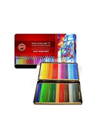 Resim Koh-i Noor Polycolor Artist Kuru Boya Kalemi 72 Renk Metal Kutu 