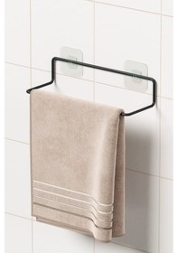 Resim Zabata Yapışkanlı Havluluk Siyah Havlu Askısı Metal Havlu Tutacağı Banyo Mutfak Havluluğu Minimal Tasarım Siyah 