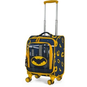 Resim Yarasa Desenli 4 Tekerlekli Çocuk Valizi, Eğlenceli Seyahat Arkadaşı - Yarasa Desenli 