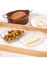 Resim Porsima 0126 Maral 2'li Cam Kahvaltılık Tabak Seti 18 X 11,5 Cm 