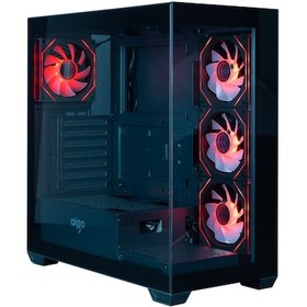 Resim Aıgo Ds900 Siyah 4x12 750w Argb Mid Tower Kasa 