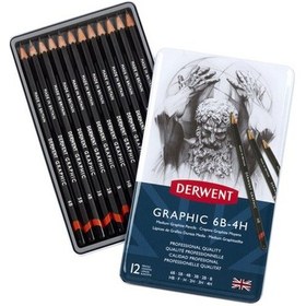 Resim Derwent Graphic Dereceli Kalem 12Li Medium Set 